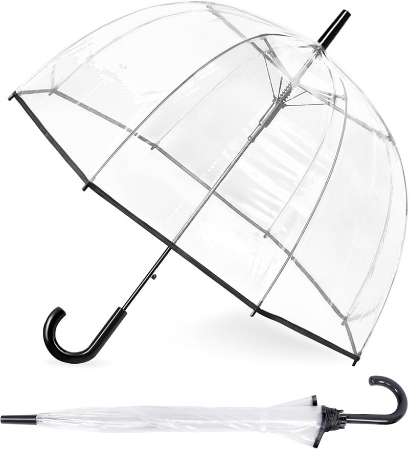 RONIARE Clear Bubble Umbrellas for Rain Large Windproof Dome Umbrella for Weddings,Prom, Graduation and Outdoor Events for Men and Women - Image 1
